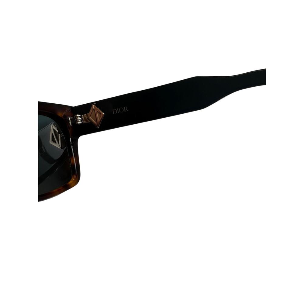 Christian Dior CD Diamond Tortoise Rectangular Sunglasses - Picture 8 of 11